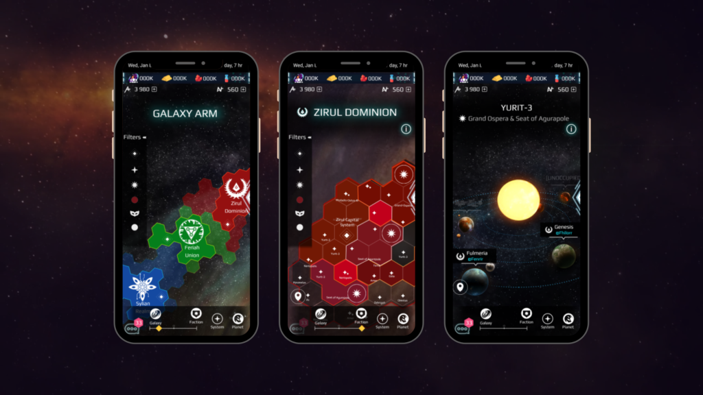 Galaxy Map _ Mobile Interface Sketches